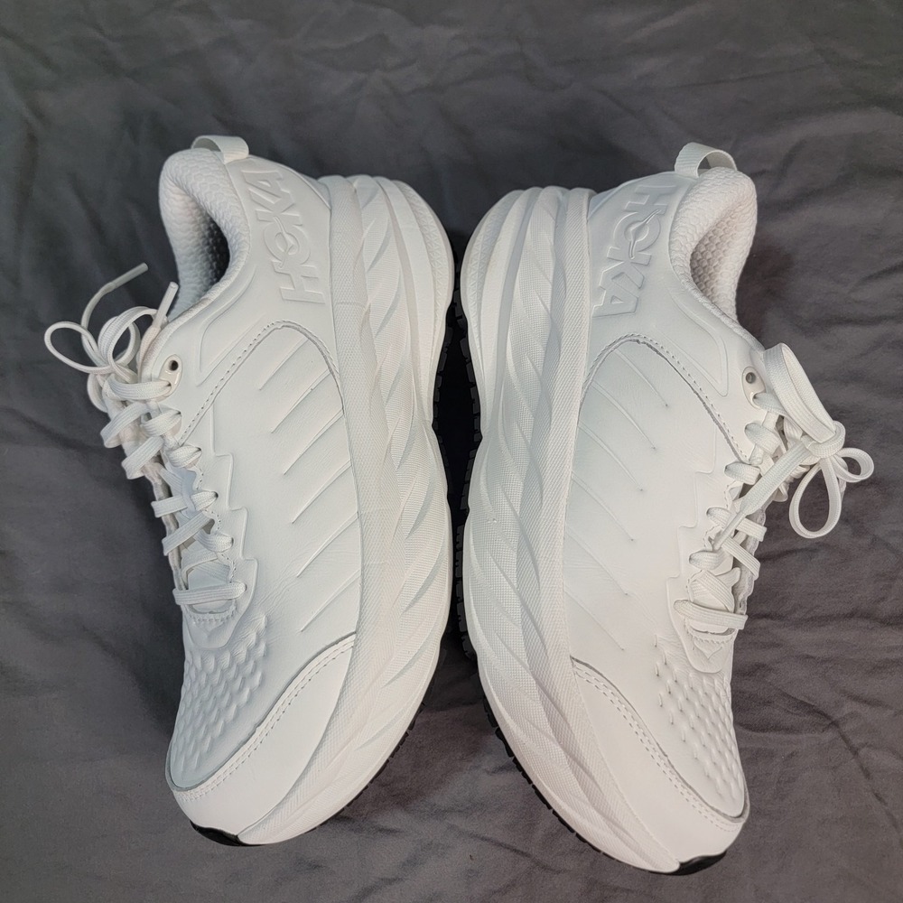 Hoka Bondi SR Running Shoes Womens 9 US White Work Sneaker Slip Resistant - Picture 11 of 14